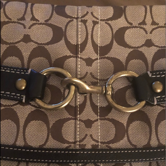 [Coach]  Signature Black & Brown Bag - Picture 11 of 14